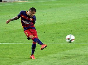 Dani Alves in El Clasico - Real Madrid vs FC Barcelona